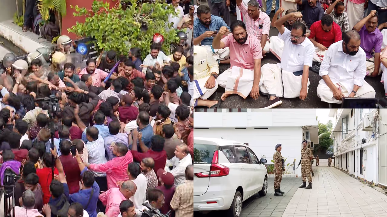 മാസപ്പടി കേസ്: പിണറായി വിജയന്റെ വീട്ടിലെ ഇഡി റെയ്‌ഡിനെതിരെ സിപിഎം പ്രതിഷേധം കടുക്കുന്നു; തിരുവനന്തപുരത്ത് വൻ സംഘർഷം