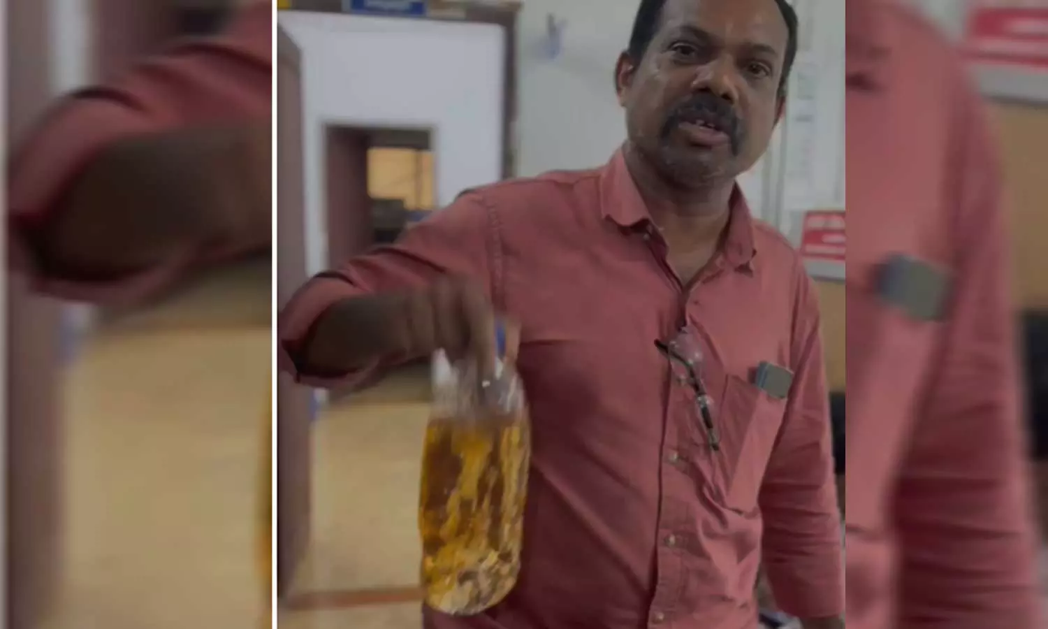 വീട്ടിലേക്ക് വഴി ലഭിക്കുന്നില്ല: പഞ്ചായത്ത് ഓഫീസിൽ പെട്രോൾ കുപ്പിയുമായി കുടുംബത്തിന്റെ ആത്മഹത്യാ ഭീഷണി